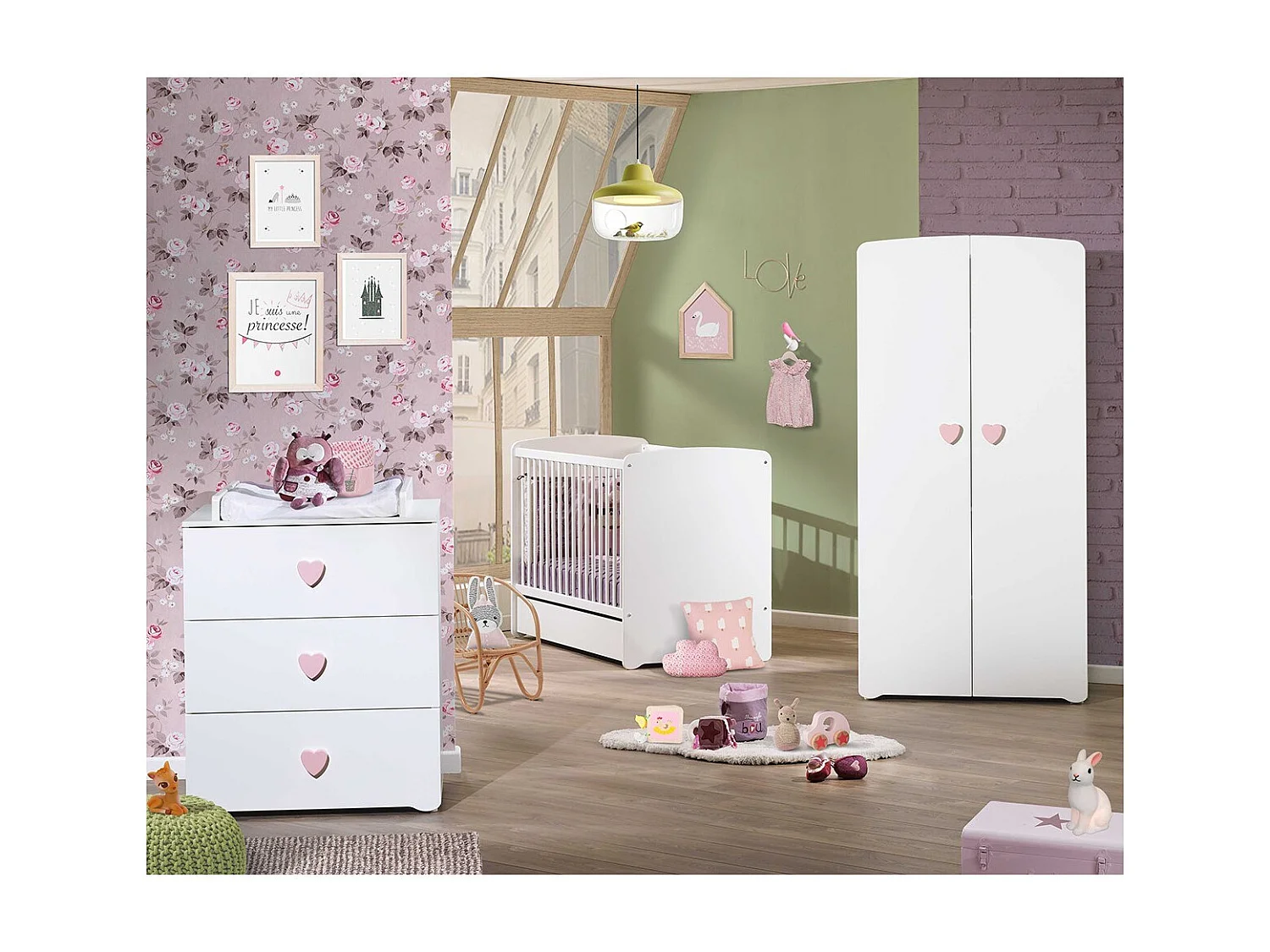 Babybett 120 x 60 – 3 Positionen – Weiß