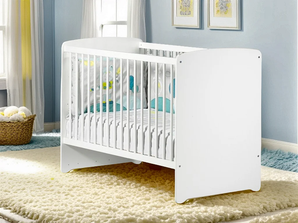 Babybett 120 x 60 – 3 Positionen – Weiß