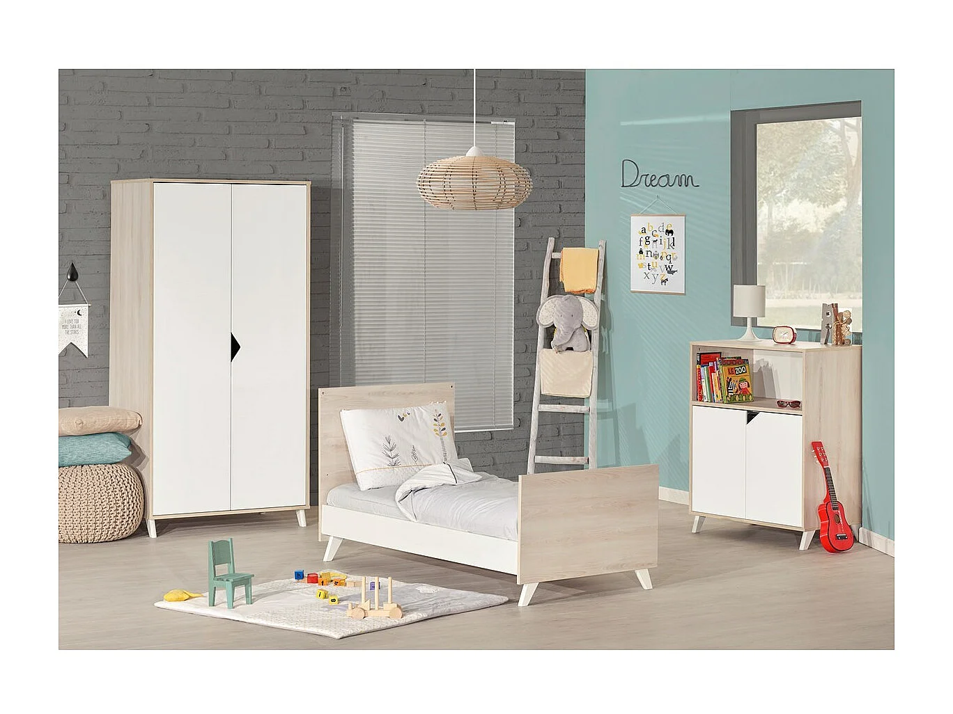 Lit bébé évolutif 140x70 - Little Big Bed en bois SCANDI - BabyPrice