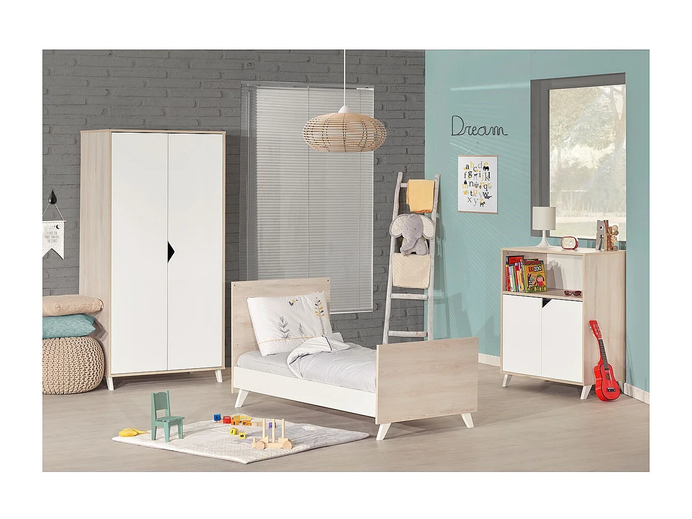 Lit bébé évolutif 140x70 - Little Big Bed en bois SCANDI - BabyPrice