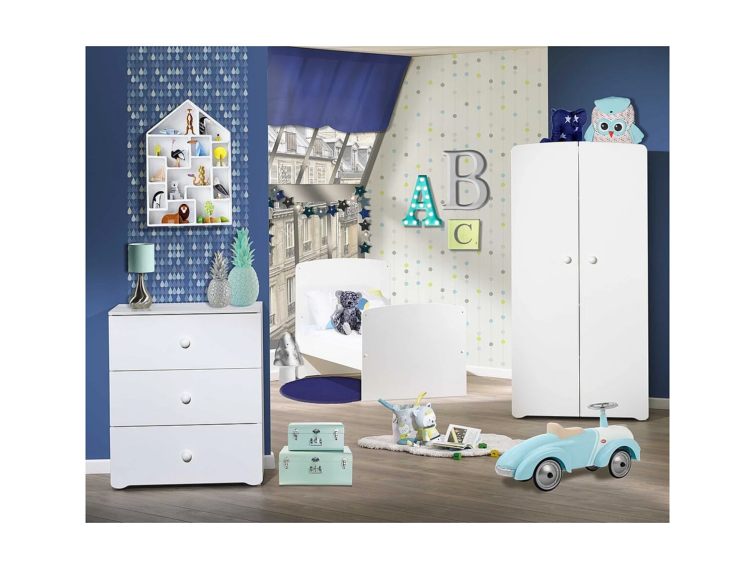 BABY PRICE New Basic Lit bebe evolutif 140x70 - Little Big Bed - Blanc