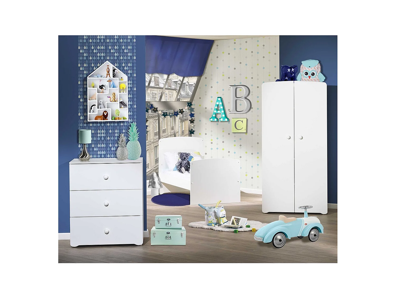 BABY PRICE New Basic Lit bebe evolutif 140x70 - Little Big Bed - Blanc