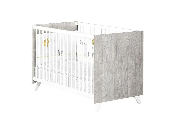 Babyprice - SCANDI GRIS - Lit Bebe 120 x 60
