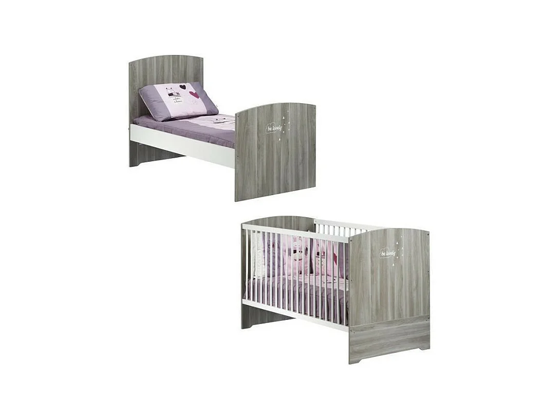 Lit évolutif 140x70 en bois SMILE - BabyPrice