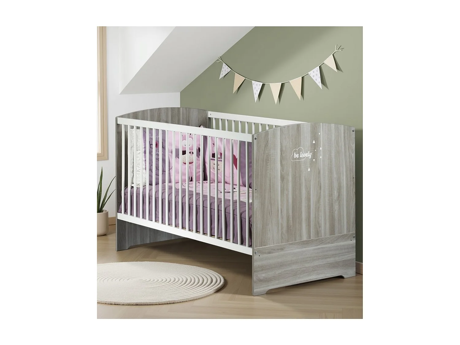 Lit évolutif 140x70 en bois SMILE - BabyPrice