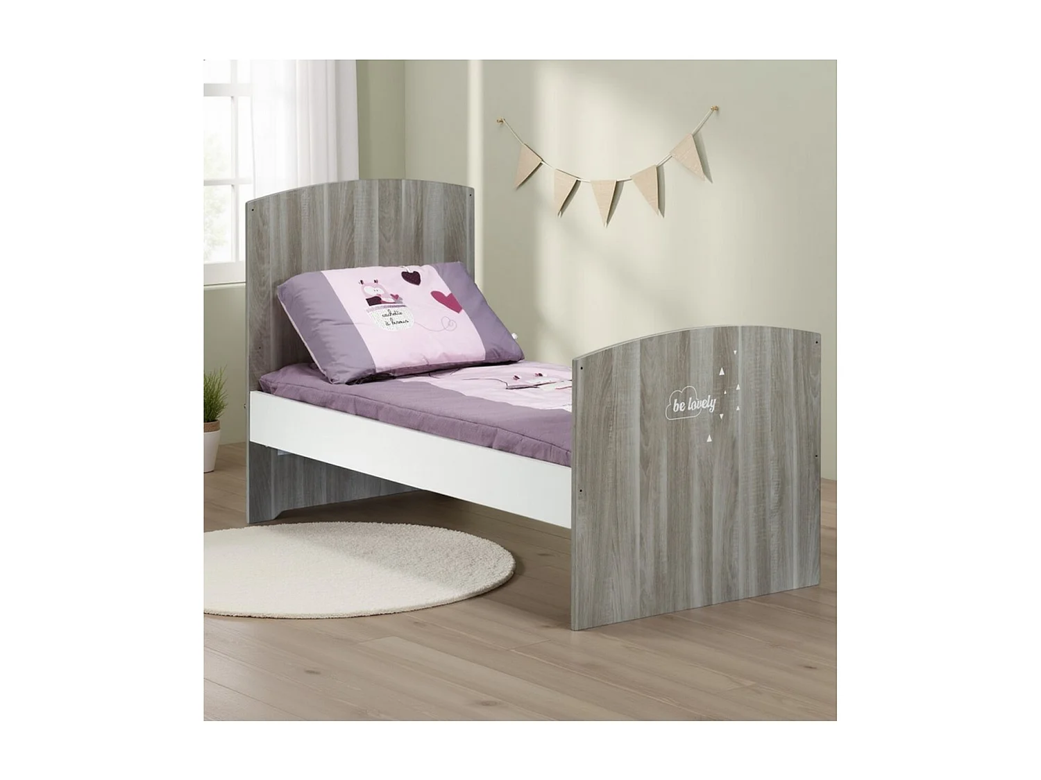Lit évolutif 140x70 en bois SMILE - BabyPrice