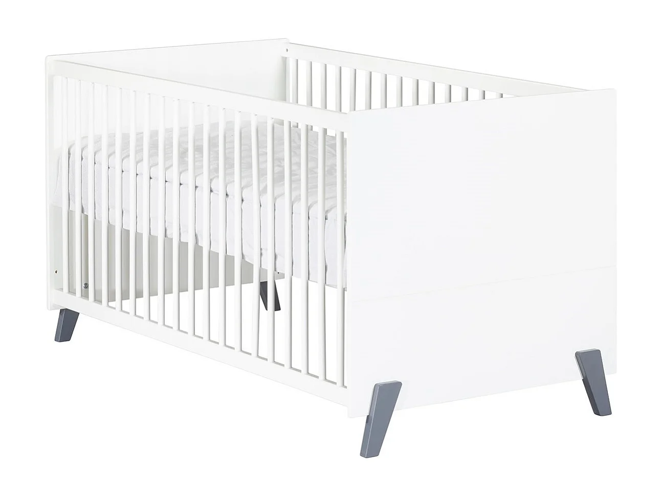 Lit évolutif 140x70 - Little Big Bed sur pieds en bois blanc JOY - BabyPrice