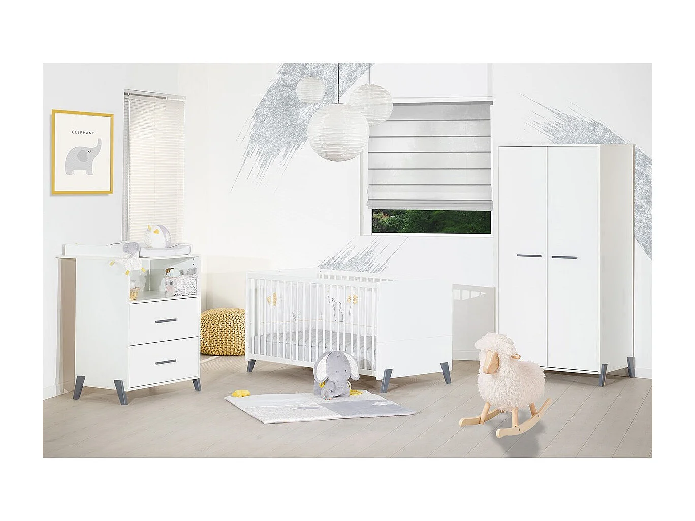 Lit évolutif 140x70 - Little Big Bed sur pieds en bois blanc JOY - BabyPrice