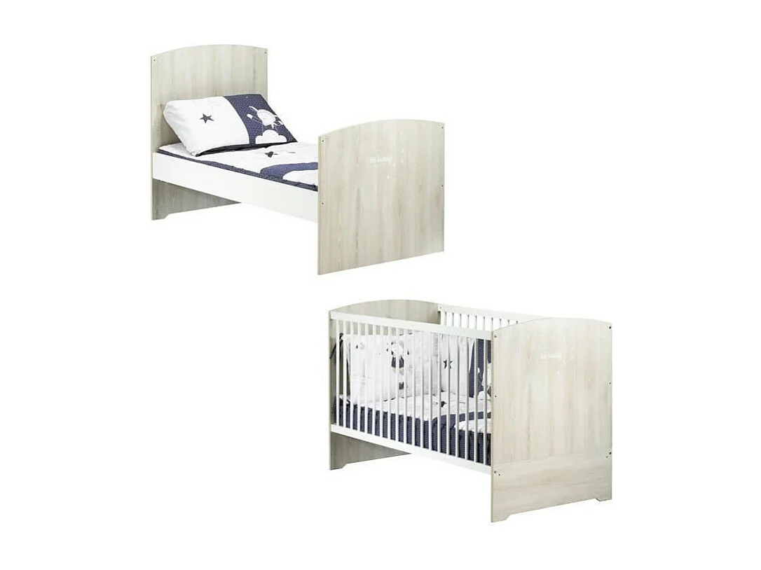 Lit évolutif 140x70 en bois SMILE - BabyPrice