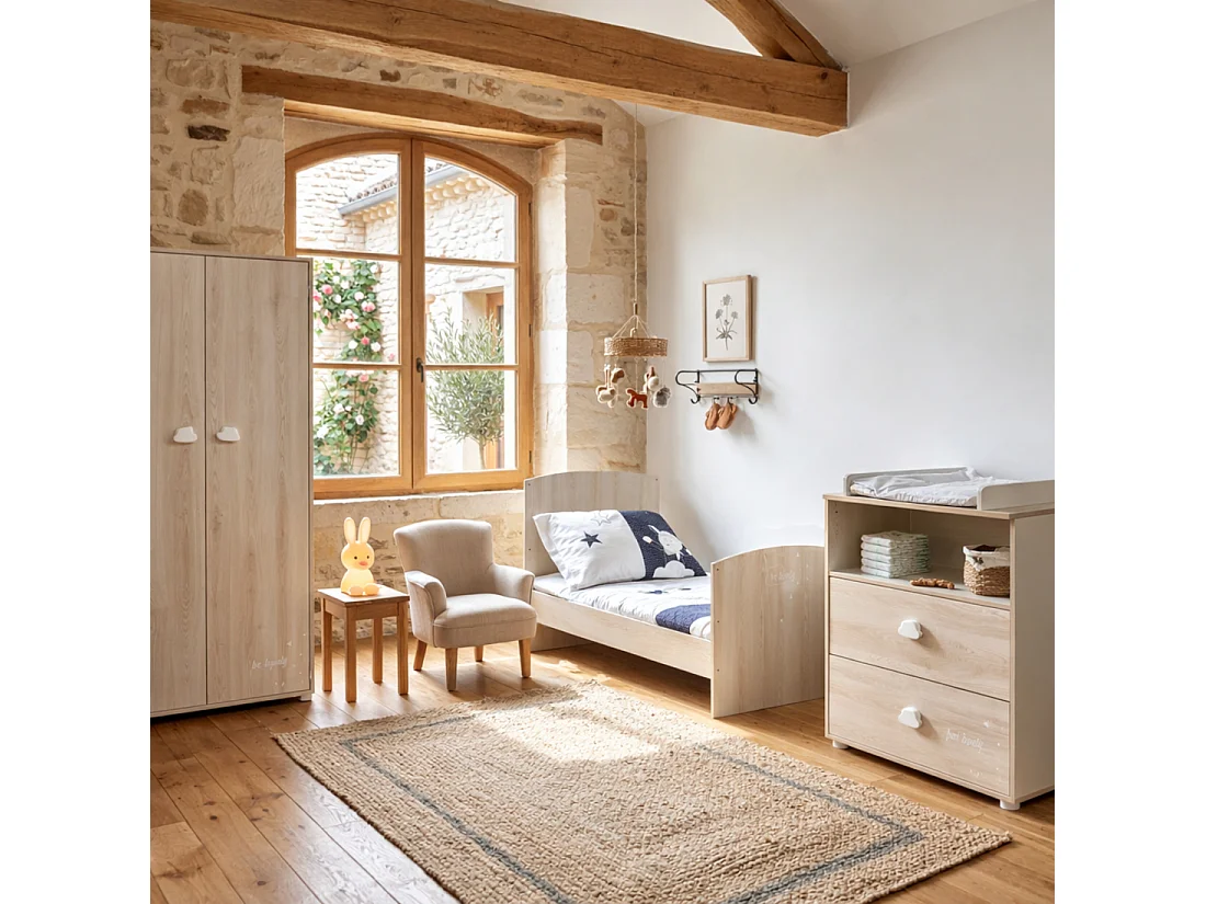 Lit évolutif 140x70 en bois SMILE - BabyPrice