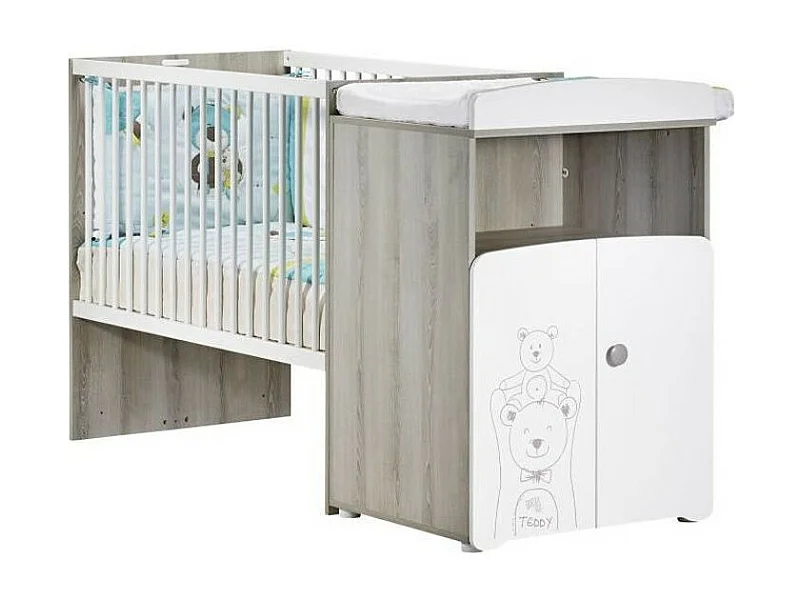 BABY PRICE TEDDY Lit Bebe Combine Evolutif  120x60 en 90x190