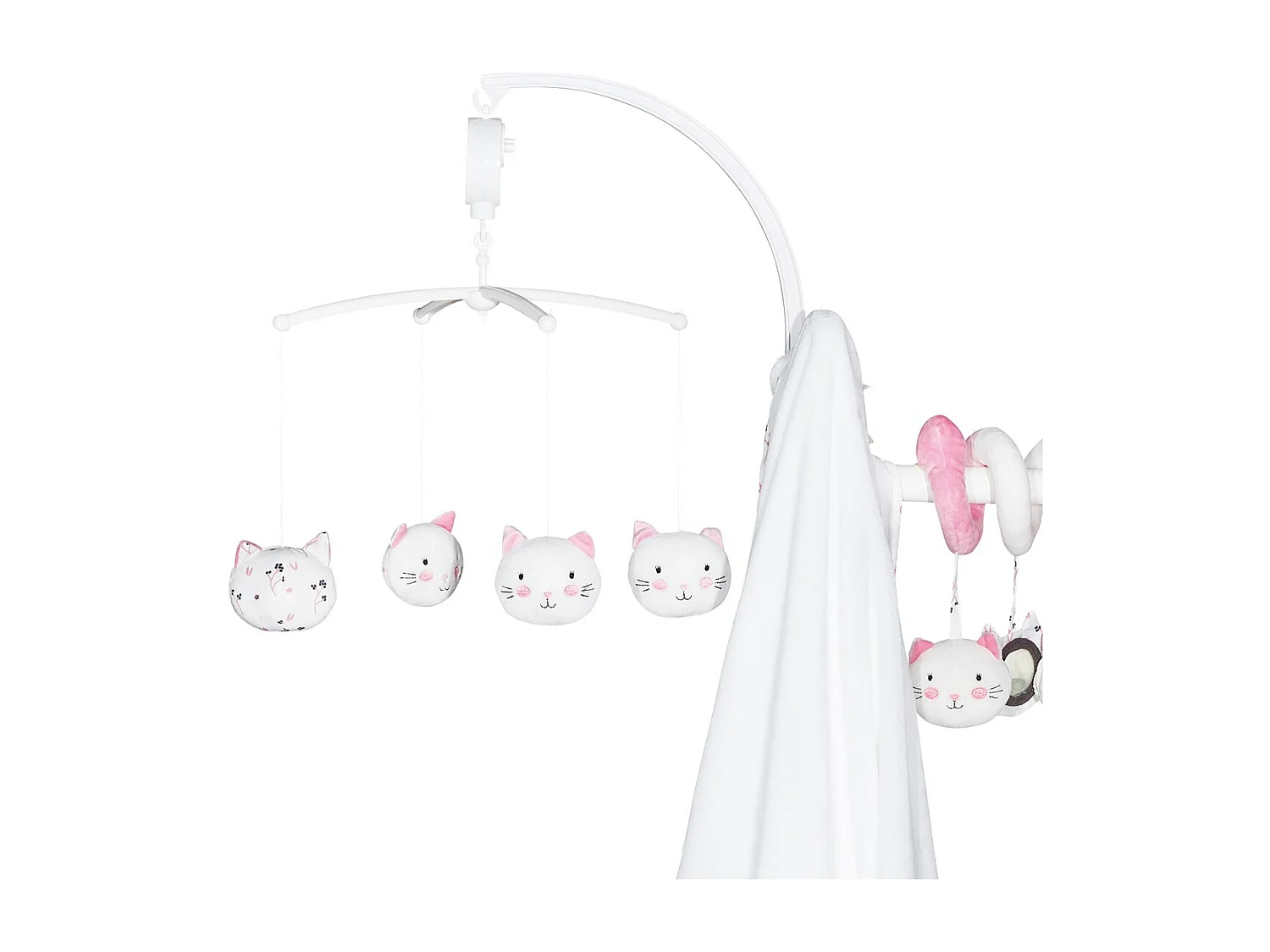 Mobile musical bébé en polyester blanc CHAPAILLETTES - BabyPrice