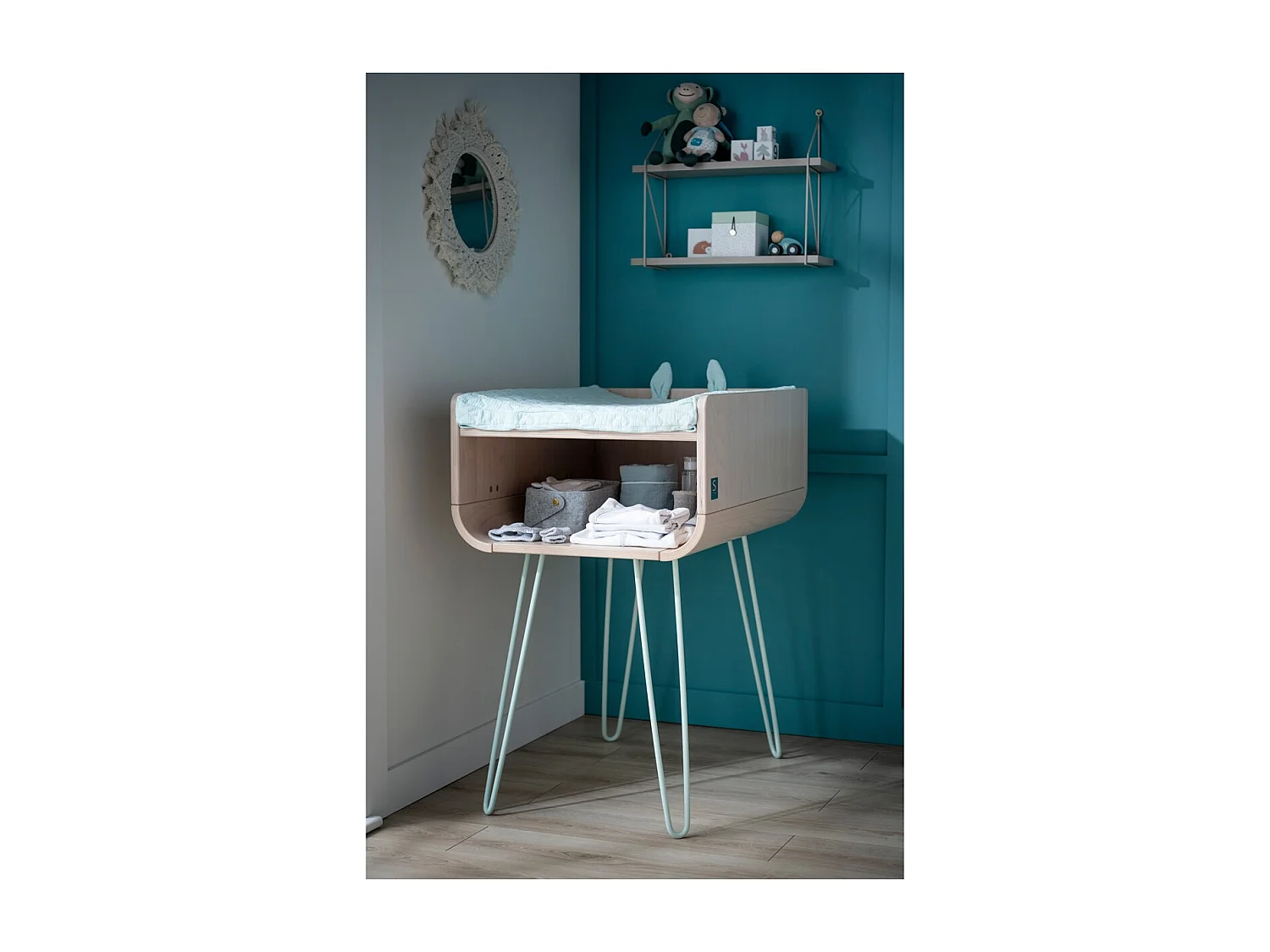 Table à langer pieds métal BAMBIN - Sauthon Original