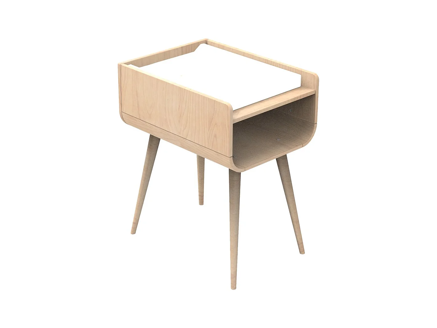 Table à langer pieds bois 95x60x78cm en bois beige BAMBIN - Sauthon Original