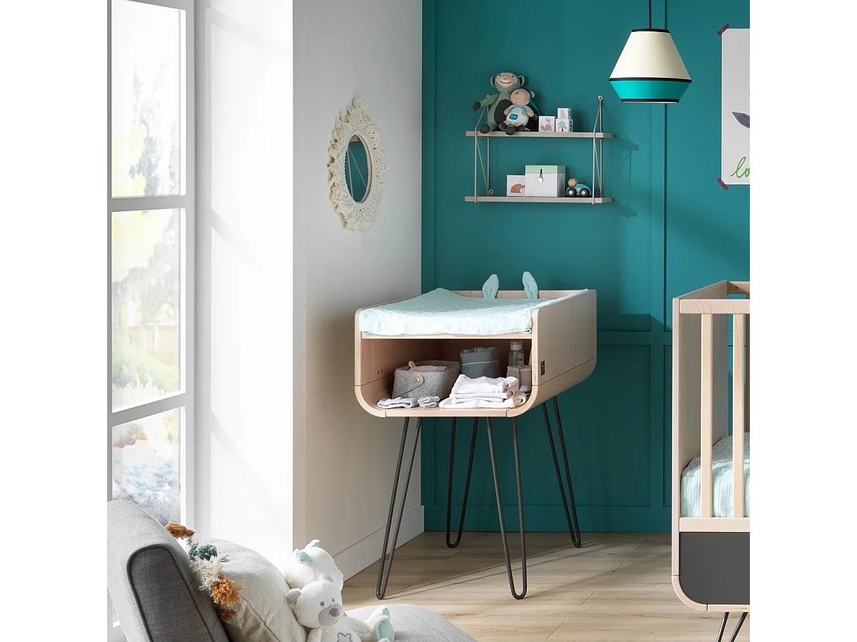 Table à langer pieds métal BAMBIN - Sauthon Original