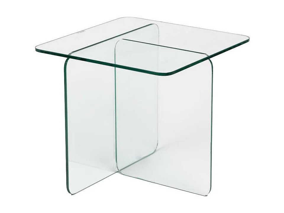 Bout de canapé T en verre