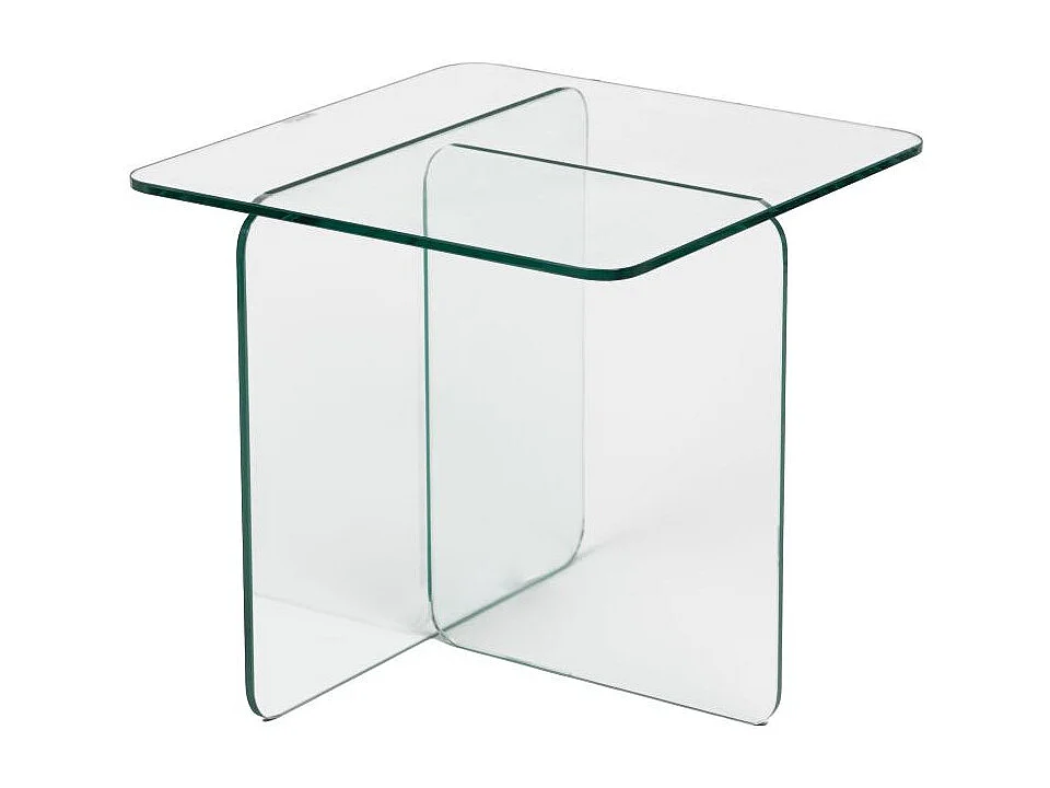 Bout de canape t en verre