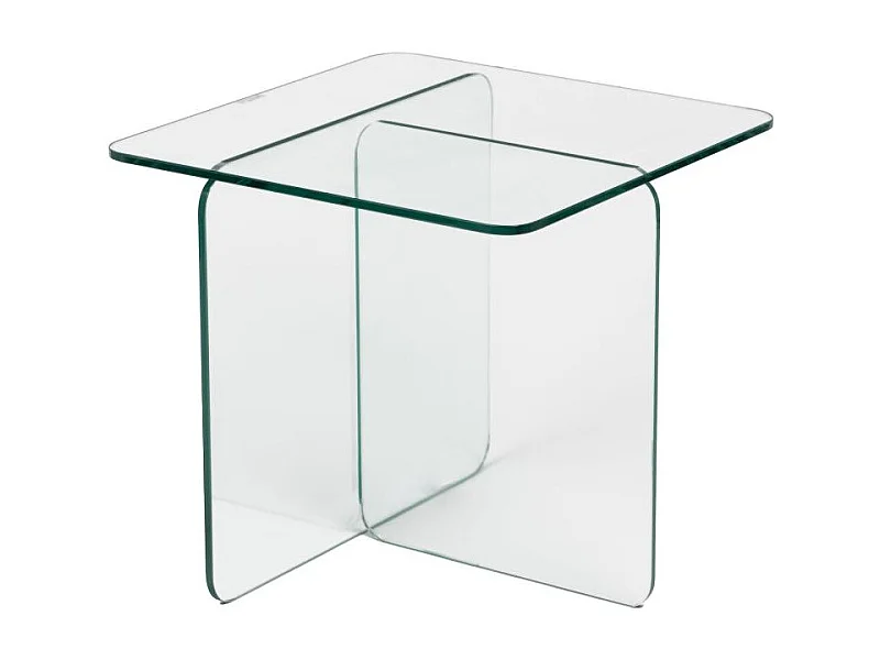 Bout de canapé T en verre