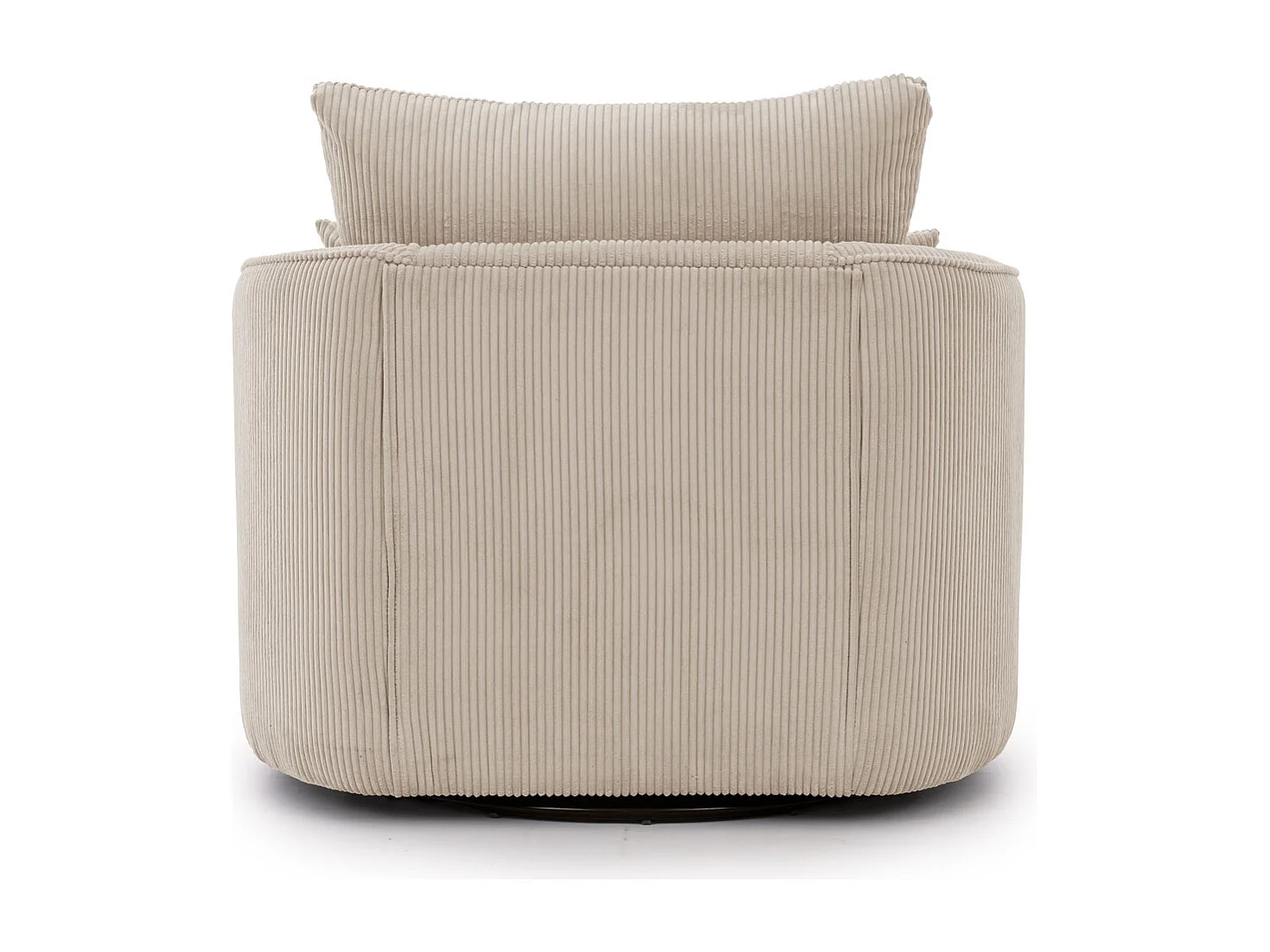 Ted - Drehsessel Love Seat XXL 360 Grad drehbar aus Beige Cord-Stoff