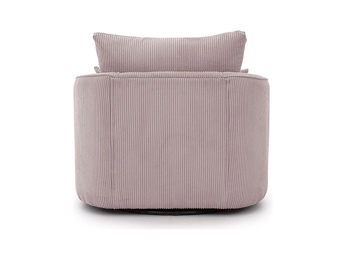 Ted - Drehsessel Love Seat XXL 360 Grad drehbar aus Puderrosa Cord-Stoff