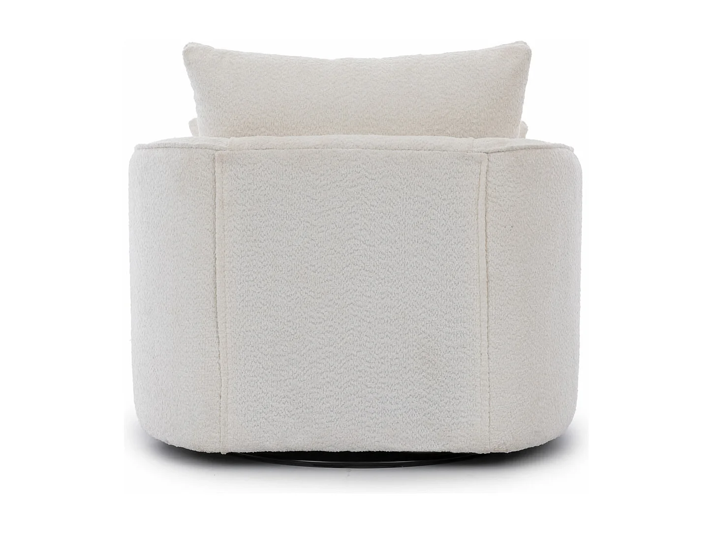 DREHSESSEL Ted aus Weiß Boucle-Stoff