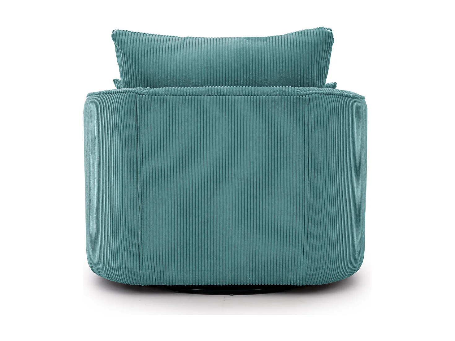 Ted - Drehsessel Love Seat XXL 360 Grad drehbar aus Türkis Cord-Stoff