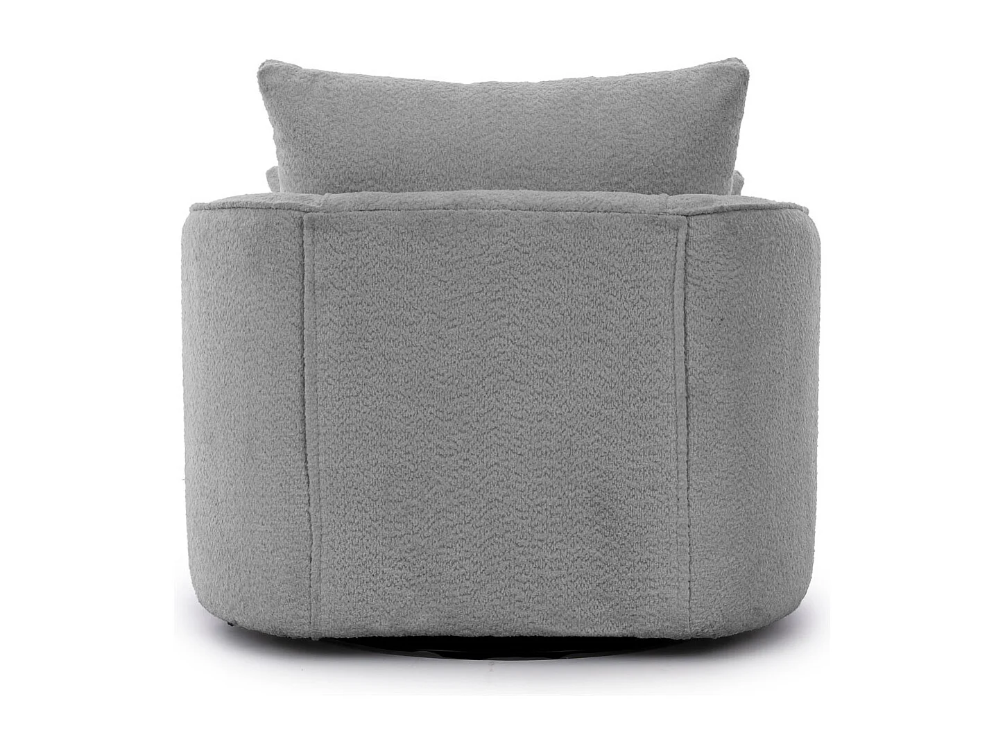 Ted – Fauteuil pivotant Love Seat XXL rotatif à 360 degrés en tissu bouclé gris