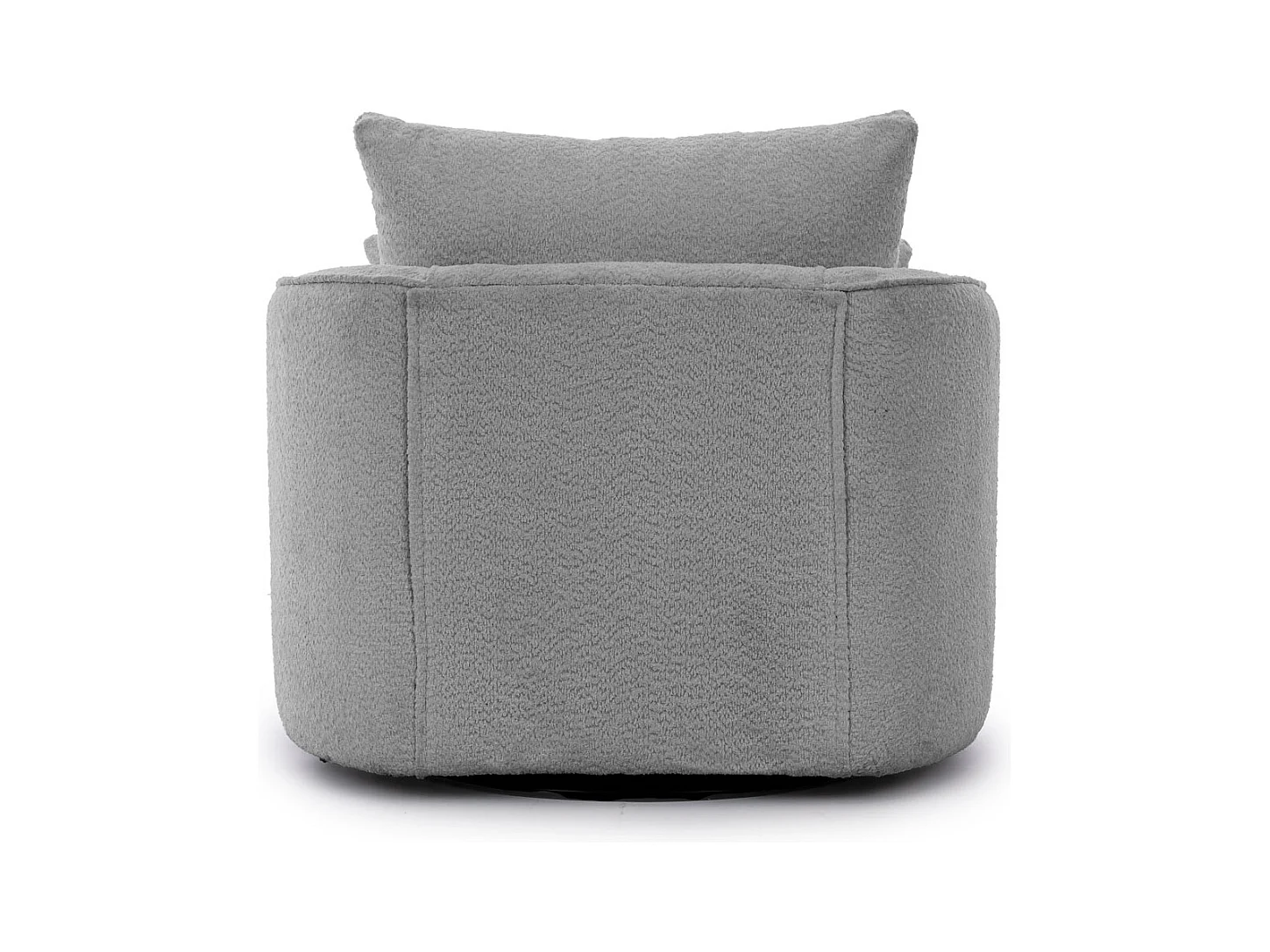 DREHSESSEL Ted aus Grau Boucle-Stoff