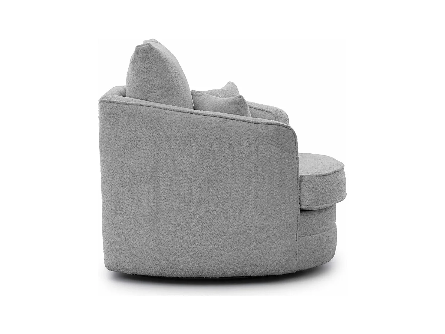 DREHSESSEL Ted aus Grau Boucle-Stoff