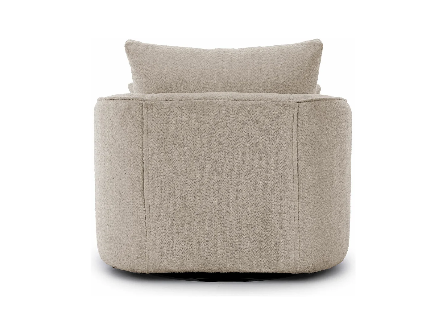 DREHSESSEL Ted aus Beige Boucle-Stoff
