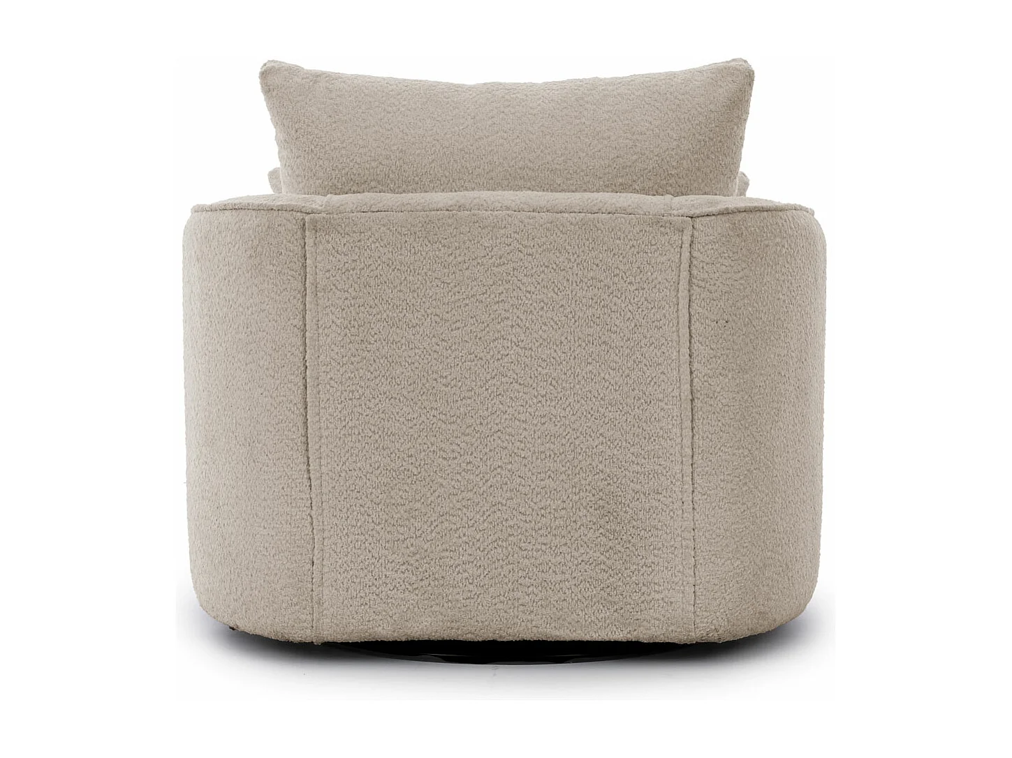 DREHSESSEL Ted aus Beige Boucle-Stoff