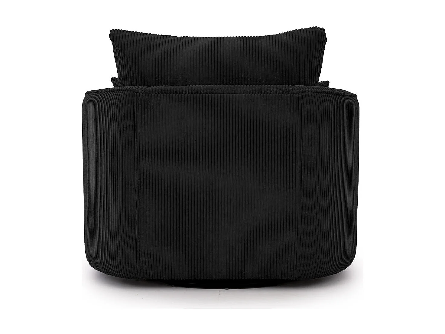 Ted - Drehsessel Love Seat XXL 360 Grad drehbar aus Schwarz Cord-Stoff