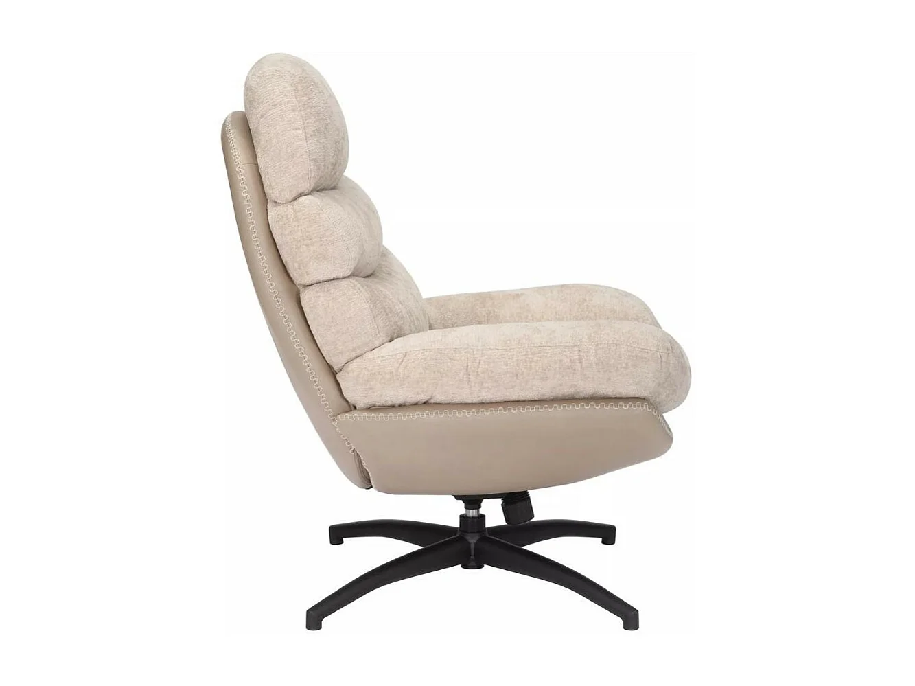 Sillón de diseño bimaterial Lagie beige