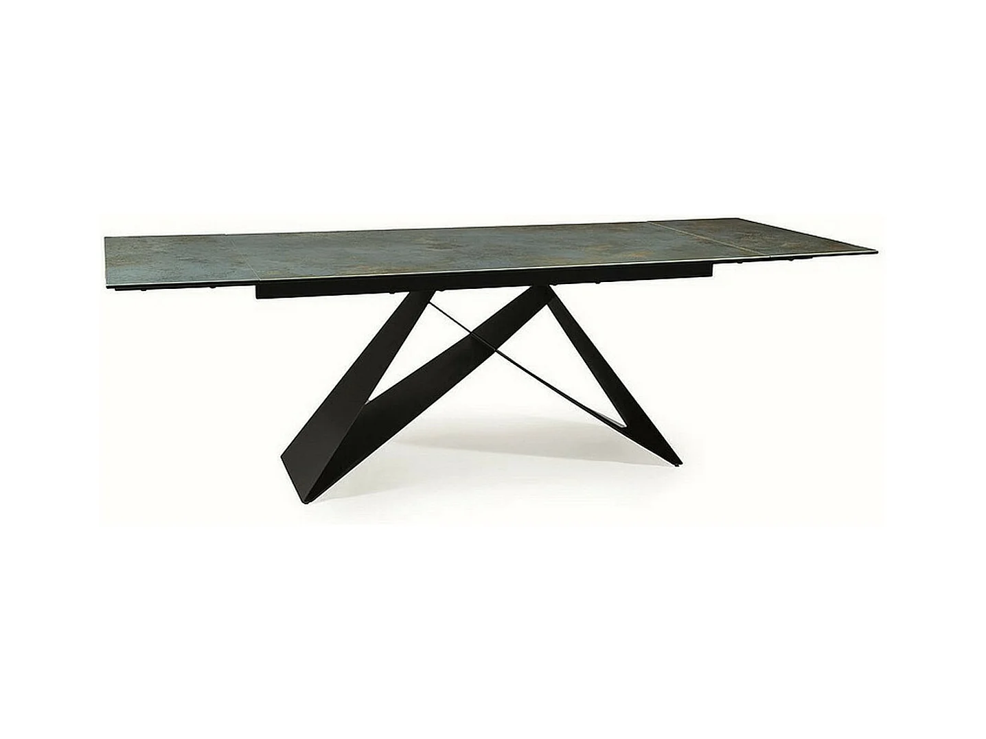 Table à manger design extensible avec plateau en céramique Ossido Verde Holly