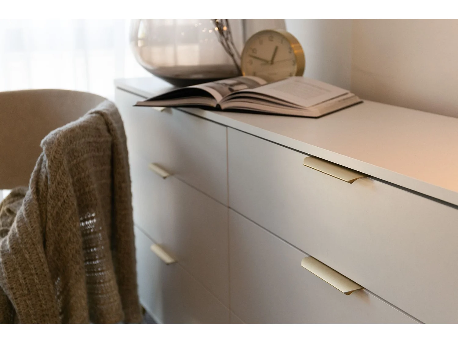 Kommode mit 6 Schubladen - Weiß - 172 cm - OVAL