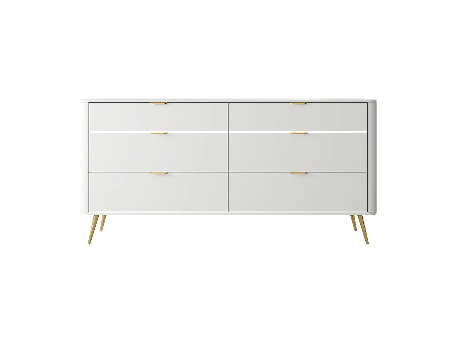 Commode - 172 cm - 6 tiroirs - blanc - OVAL