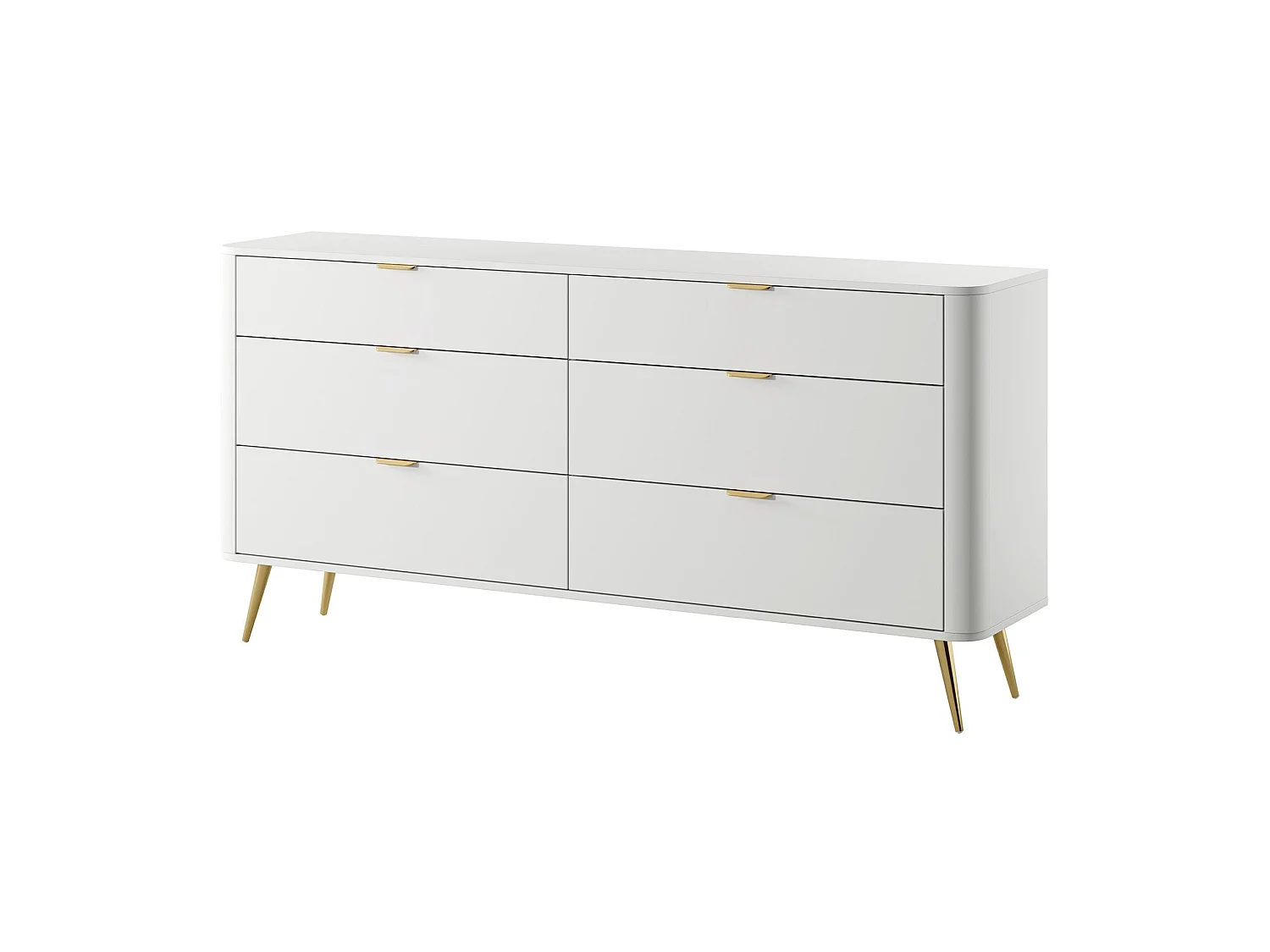 Commode - 172 cm - 6 tiroirs - blanc - OVAL