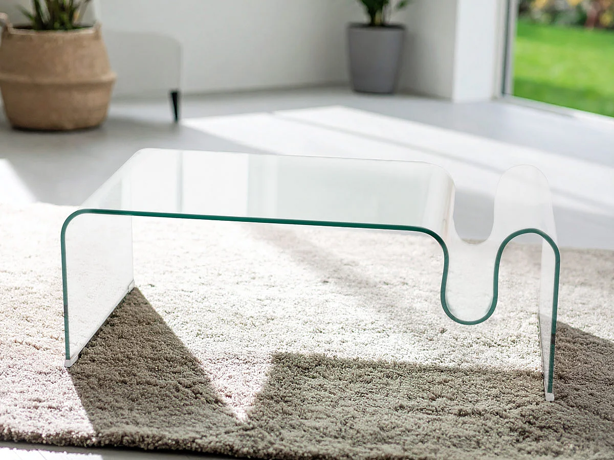Table basse Vague en verre