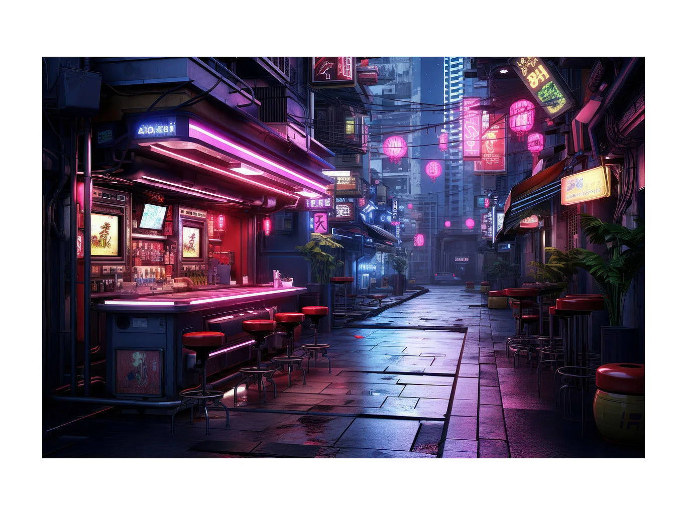 Tableau sur toile urban street 65x97 cm