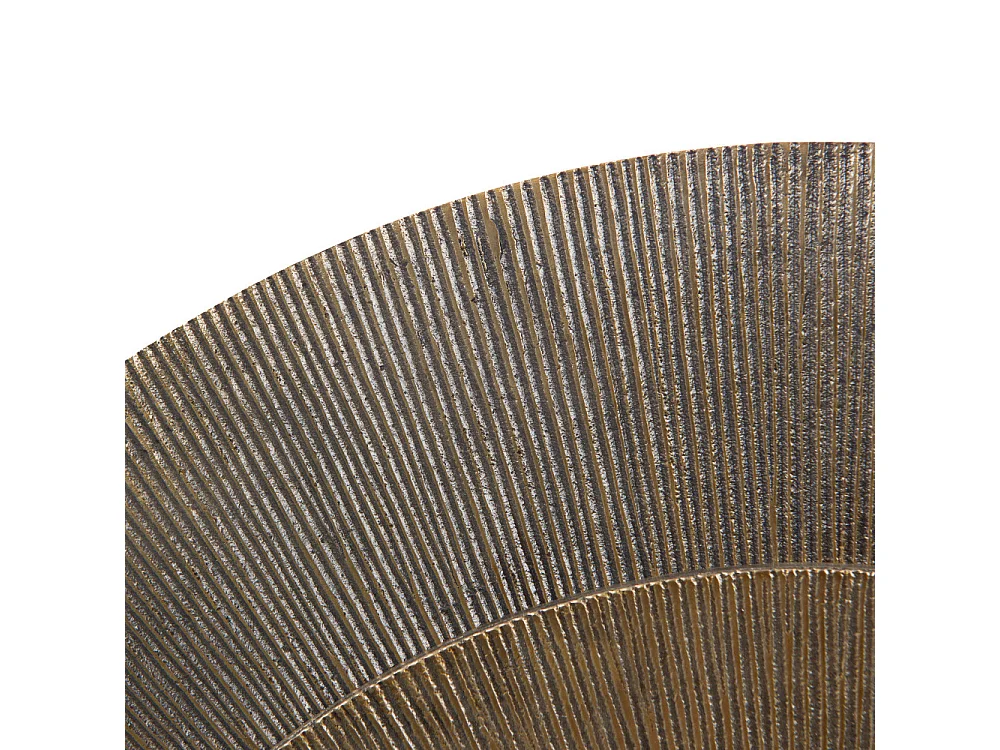 Décoration murale ronde en aluminium doré Ø60 cm
