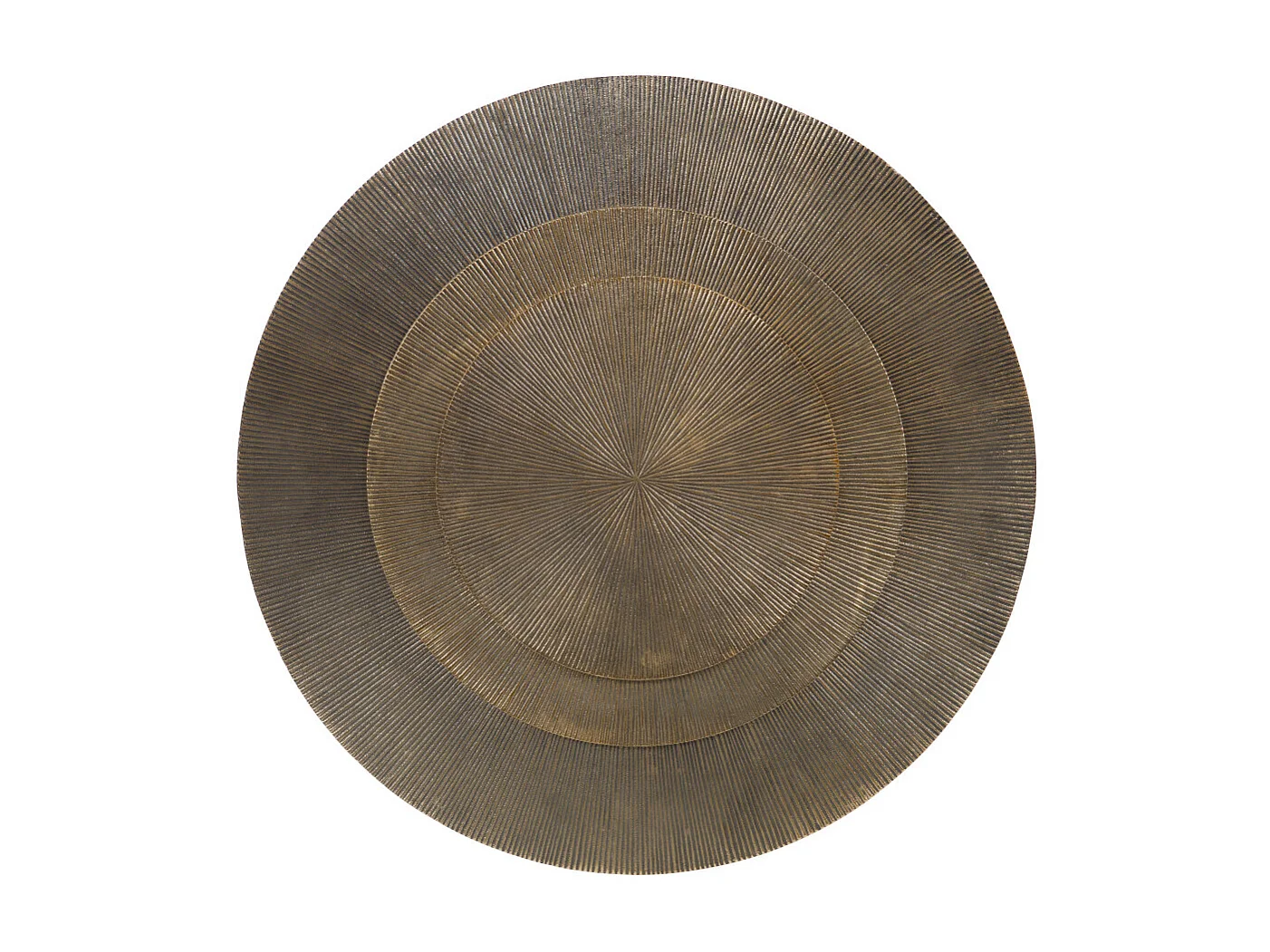 Décoration murale ronde en aluminium doré Ø60 cm