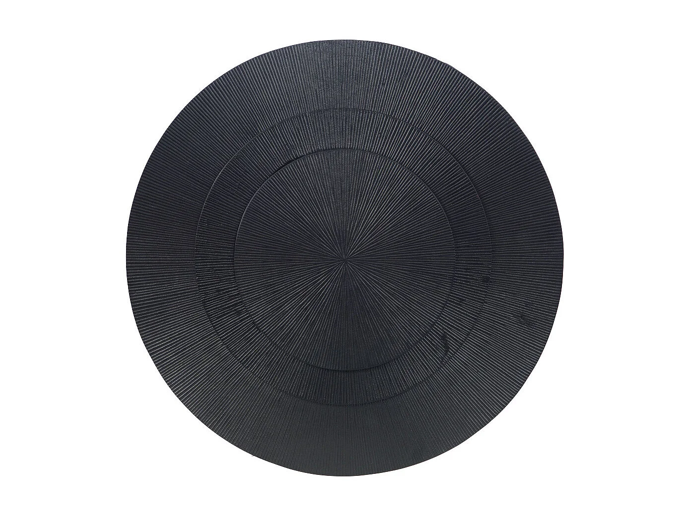 Décoration murale ronde en aluminium noir Ø60 cm