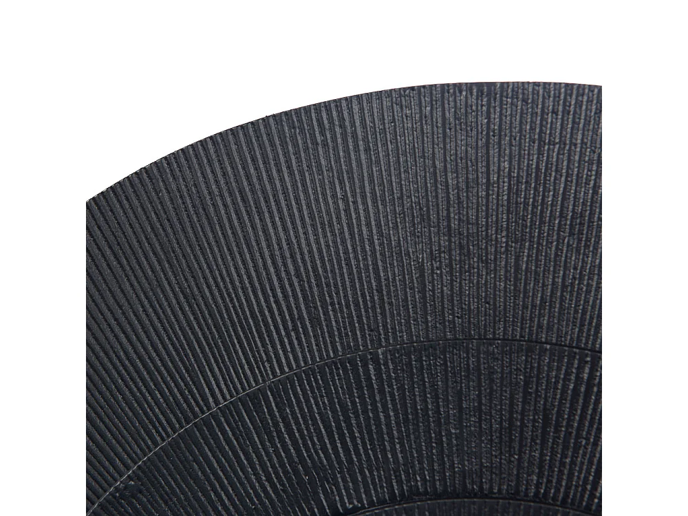 Décoration murale ronde en aluminium noir Ø60 cm