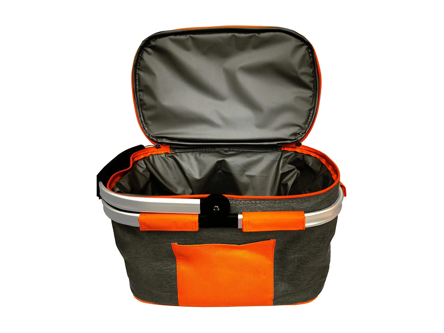 Panier pique-nique 25l panier à provisions avec fonction de refroidissement glacière sac isotherme gris