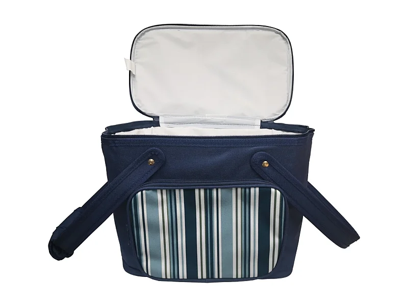 Sac isotherme 20l sac de transport glacière sac à lunch avec poignées bleu