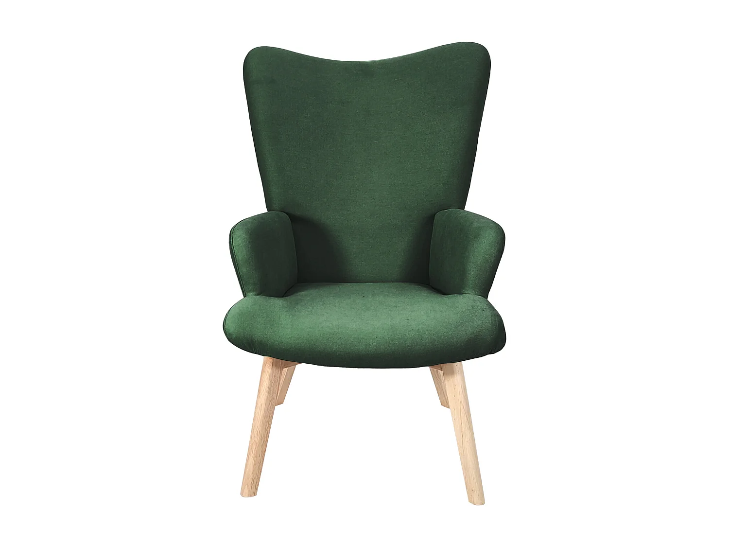 SVITA OLAV fauteuil à oreilles chaise de relaxation accoudoir dossier haut moderne vert foncé