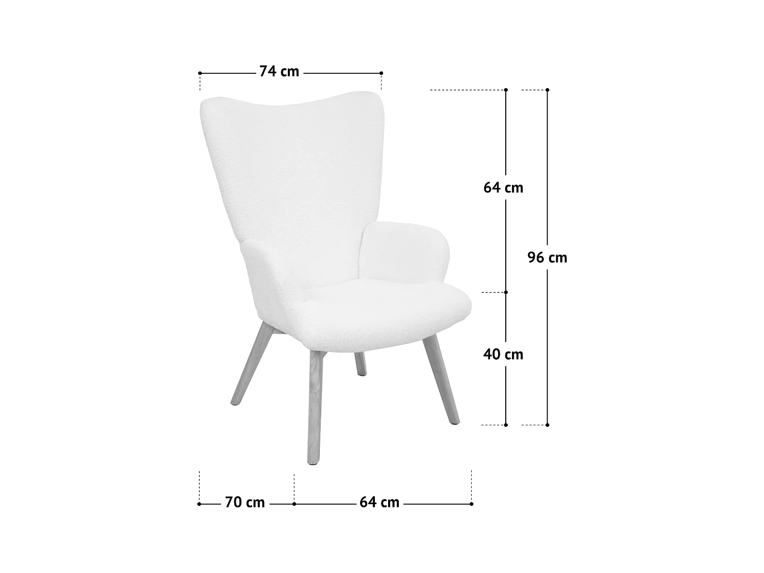 SVITA OLAV fauteuil à oreilles chaise de relaxation accoudoir dossier haut moderne vert foncé
