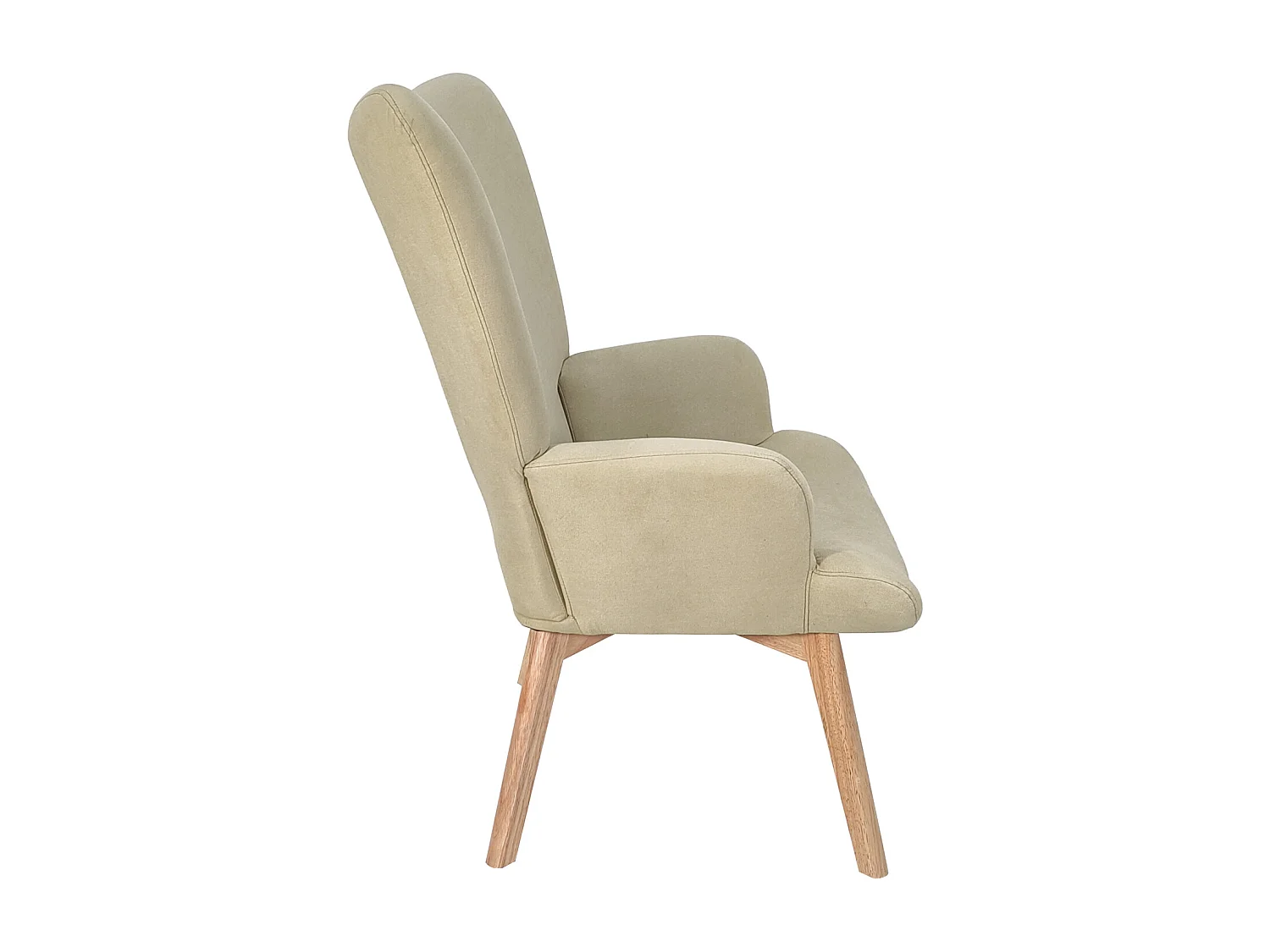 SVITA OLAV fauteuil à oreilles chaise de relaxation accoudoir dossier haut moderne beige