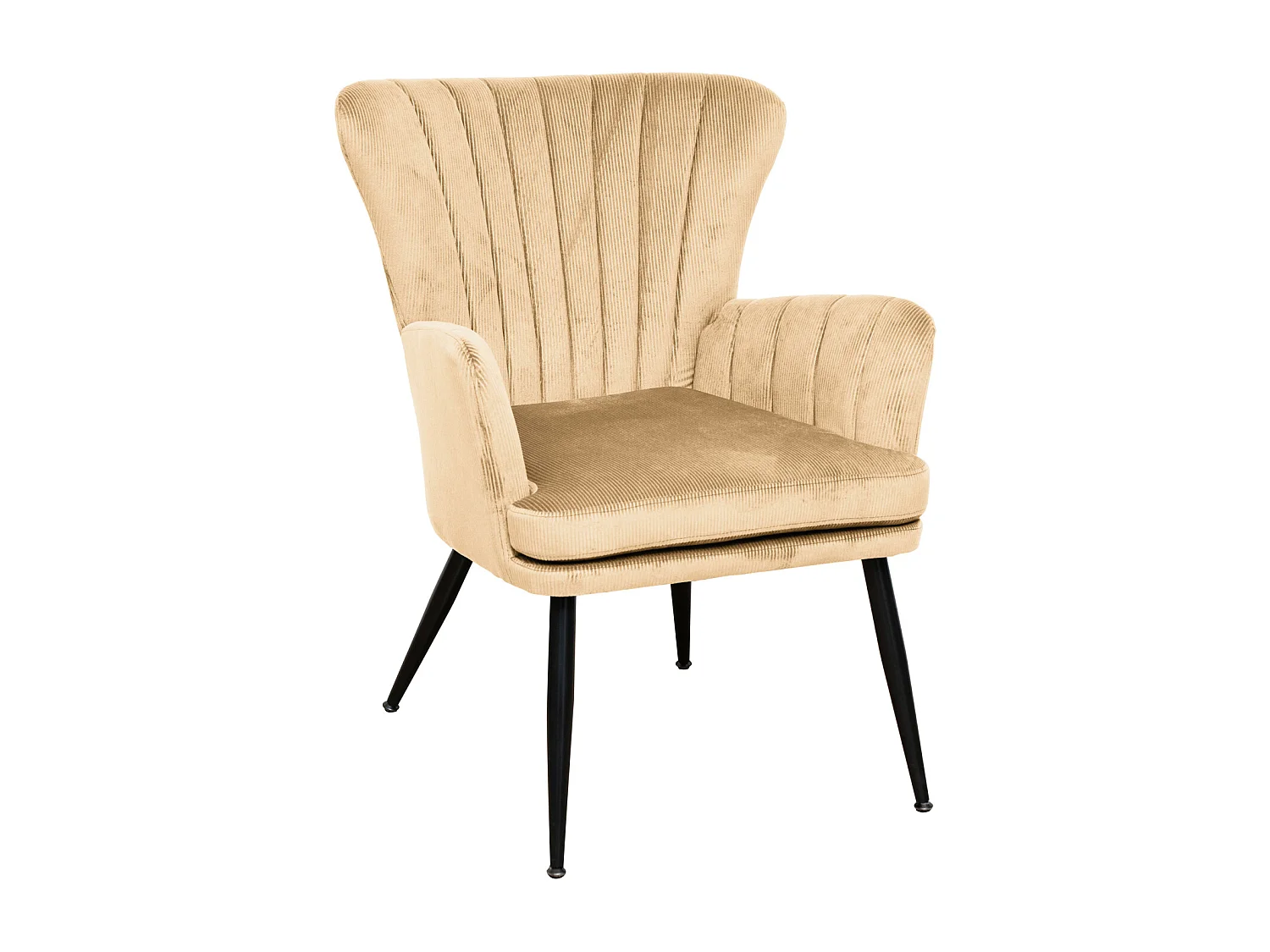 SVITA SANSA fauteuil salon housse de cordon chaise rembourrée avec accoudoir beige