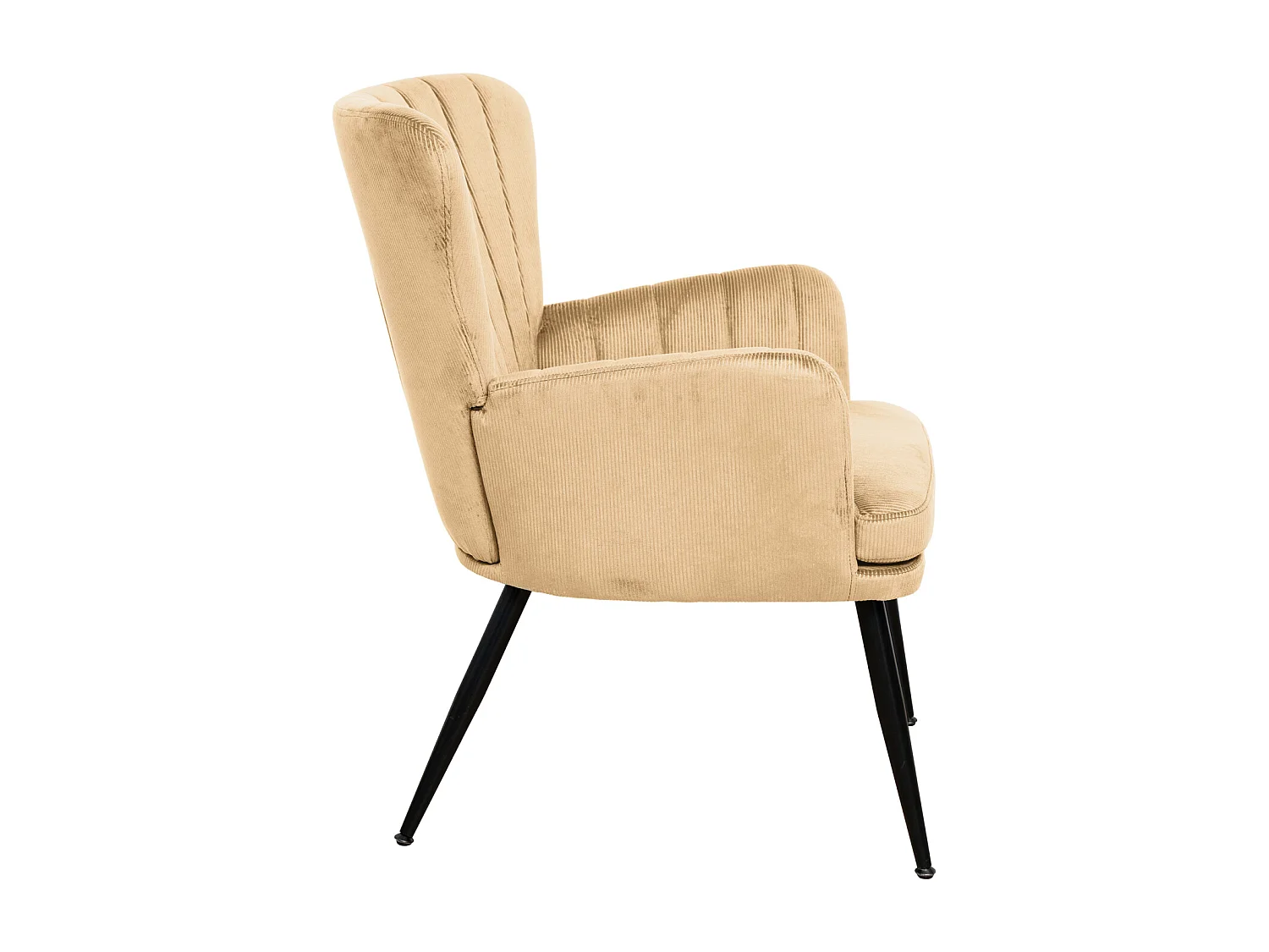 SVITA SANSA fauteuil salon housse de cordon chaise rembourrée avec accoudoir beige